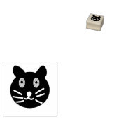 Zwarte kat Rubber Stamp Rubberstempel (Gestempeld)