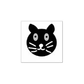 Zwarte kat Rubber Stamp Rubberstempel (Afrduk)
