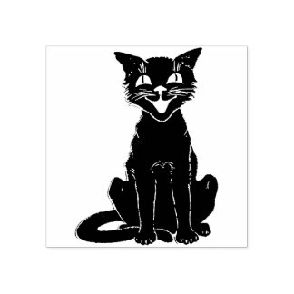 zwarte kat rubberstempel