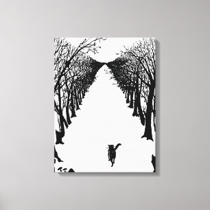 Zwarte kat, Rudyard Kipling Canvas Afdruk