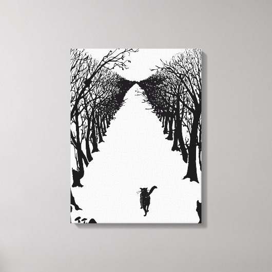 Zwarte kat, Rudyard Kipling Canvas Afdruk (Voorkant)