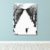 Zwarte kat, Rudyard Kipling Canvas Afdruk (Insitu (Houten vloer))