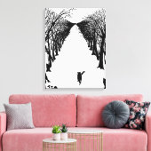 Zwarte kat, Rudyard Kipling Canvas Afdruk (Insitu (Woonkamer))