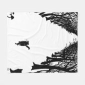 Zwarte kat, Rudyard Kipling Fleece Deken (Voorkant (Horizontaal))