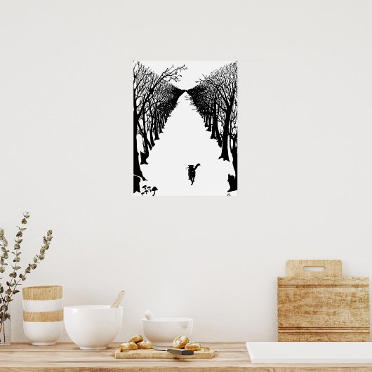 Zwarte kat, Rudyard Kipling Poster (Keuken)