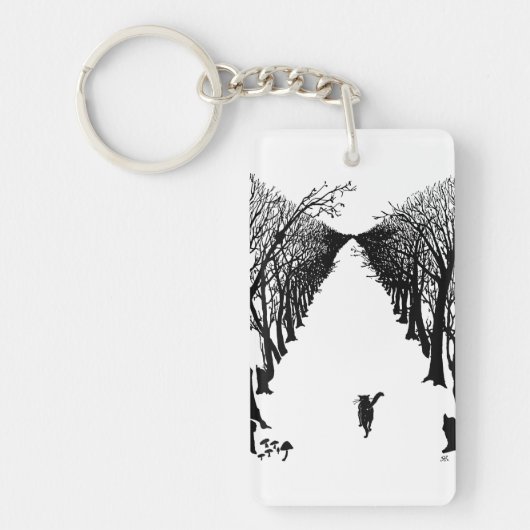 Zwarte kat, Rudyard Kipling Sleutelhanger (Voorkant)