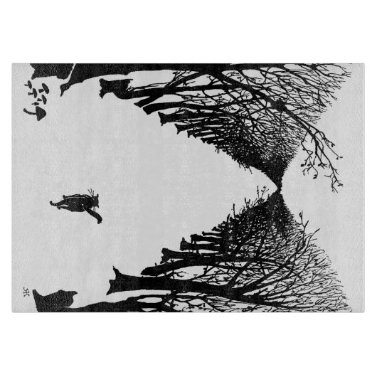 Zwarte kat, Rudyard Kipling Snijplank (Voorkant)