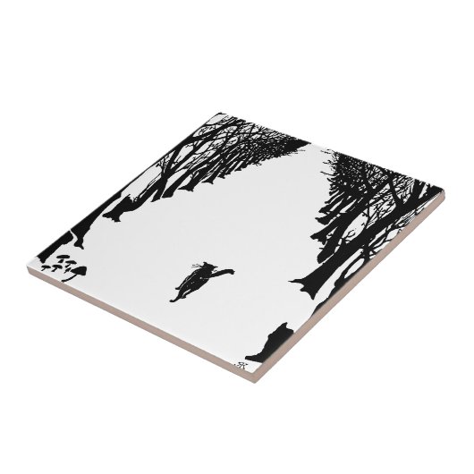 Zwarte kat, Rudyard Kipling Tegeltje (Zijkant)