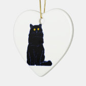 Zwarte kat(s) Essential T-ShirtBlack Cat Face Esse Keramisch Ornament (Links)