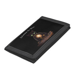 Zwarte kat "Salummm the Wise" Foto Wallet Drievoud Portemonnee
