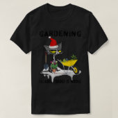 ZWARTE KAT SANTA GARDENING OMDAT DE MURDER VERKEER T-SHIRT (Design voorkant)