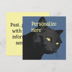 Zwarte kat sarcastische griezelige vintage illustr