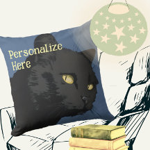 Zwarte kat sarcastische griezelige vintage illustr