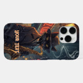 Zwarte Kat Saxofoon spelend Boze Saxofonist iPhone Hoesje (Achterkant horizontaal)