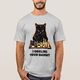 Zwarte Kat Schaakmeester T-shirt
