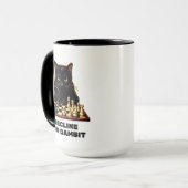 Zwarte Kat Schaken Meester Mok (Voorkant links)
