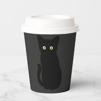 Zwarte kat, schattig katje, pookachtig plezier papieren bekers