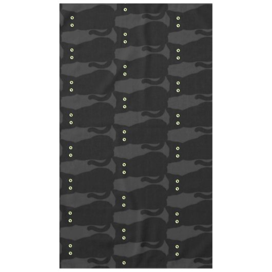 Zwarte kat, schattig katje, pookachtig plezier tafelkleed (Voorkant)