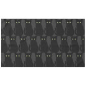 Zwarte kat, schattig katje, pookachtig plezier tafelkleed (Voorkant (Horizontaal))