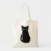 Zwarte kat, schattig katje, pookachtig plezier tote bag (Voorkant)