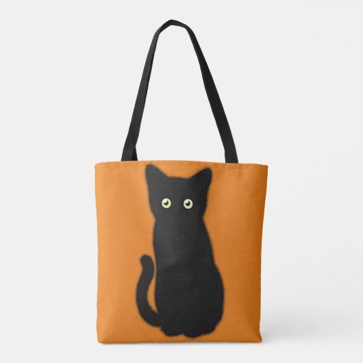 Zwarte kat, schattig katje, pookachtig plezier tote bag (Achterkant)