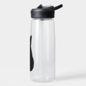 Zwarte kat, schattig katje, pookachtig plezier waterfles (Links)