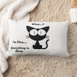 Zwarte Kat, Schattige Kat, Kat Patroon, Modern Kussen