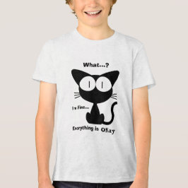 Zwarte Kat, Schattige Kat, Kat Patroon, Modern Tri-Blend Shirt
