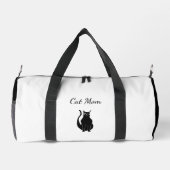 Zwarte Kat Schattigee Winking Kat Cartoon Tekening Plunjezak (Achterkant)