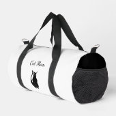 Zwarte Kat Schattigee Winking Kat Cartoon Tekening Plunjezak (Rechterhoek)