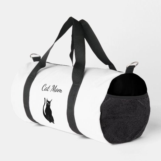 Zwarte Kat Schattigee Winking Kat Cartoon Tekening Plunjezak (Rechterhoek)