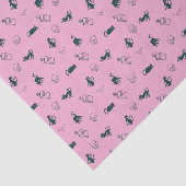 Zwarte Kat & Schedel Halloween Weefselpapier Tissuepapier (Detail)