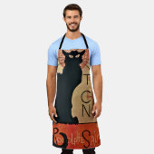 Zwarte kat schort (Gedragen)