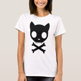 Zwarte Kat Schull en Kroesbeenderen T-shirt