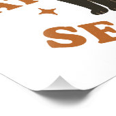 Zwarte kat seizoen foto afdruk (Hoek)