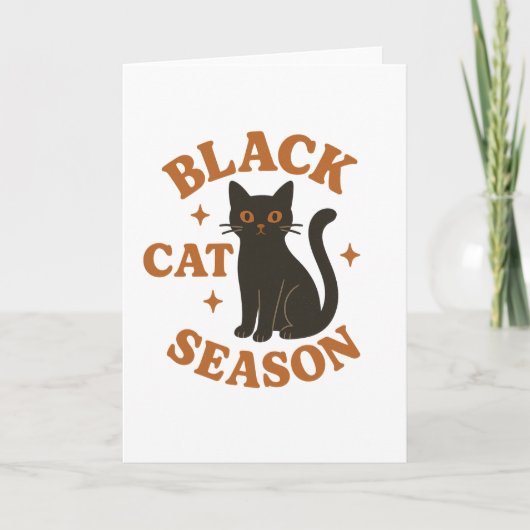 Zwarte kat seizoen kaart (Voorkant)