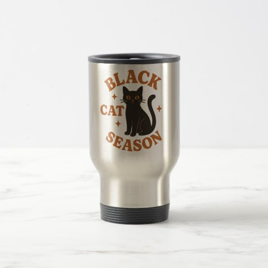 Zwarte kat seizoen reisbeker (Center)