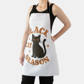 Zwarte kat seizoen schort (Insitu)