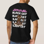 Zwarte Kat – Selectief Vriendelijk & Trots Grappig T-shirt (Achterkant)
