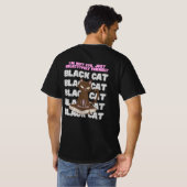 Zwarte Kat – Selectief Vriendelijk & Trots Grappig T-shirt (Achterkant volledig)