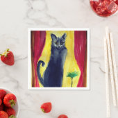 Zwarte kat servet (Insitu)