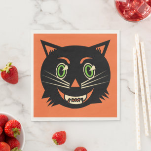 zwarte kat servet