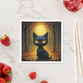 Zwarte kat servet (Insitu)