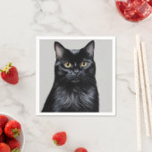 Zwarte kat servet (Insitu)