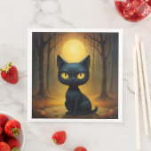 Zwarte kat servet (Insitu)