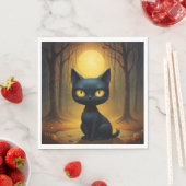 Zwarte kat servet (Insitu)