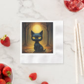 Zwarte kat servet (Insitu)