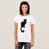 Zwarte kat-Shirt voor dames T-shirt (Voorkant volledig)