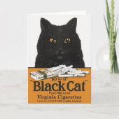  Zwarte Kat Sigaret Advertentie Kaart (Voorkant)