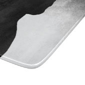 Zwarte kat silhouet glas snijplank (Hoek)